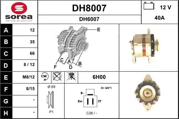 SNRA DH8007 - Alternator www.molydon.hr