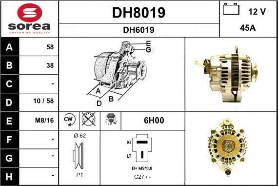 SNRA DH8019 - Alternator www.molydon.hr