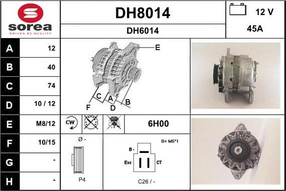 SNRA DH8014 - Alternator www.molydon.hr