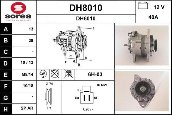 SNRA DH8010 - Alternator www.molydon.hr