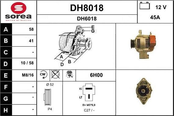 SNRA DH8018 - Alternator www.molydon.hr