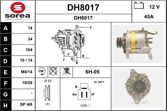 SNRA DH8017 - Alternator www.molydon.hr