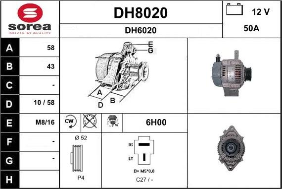 SNRA DH8020 - Alternator www.molydon.hr