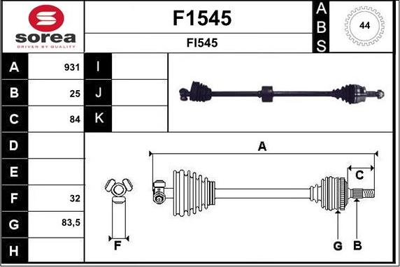 SNRA F1545 - Pogonska osovina www.molydon.hr