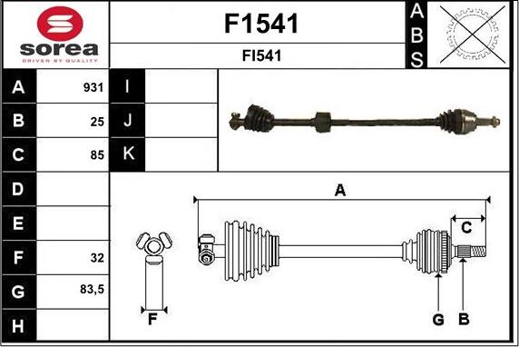 SNRA F1541 - Pogonska osovina www.molydon.hr