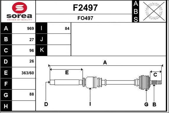 SNRA F2497 - Pogonska osovina www.molydon.hr