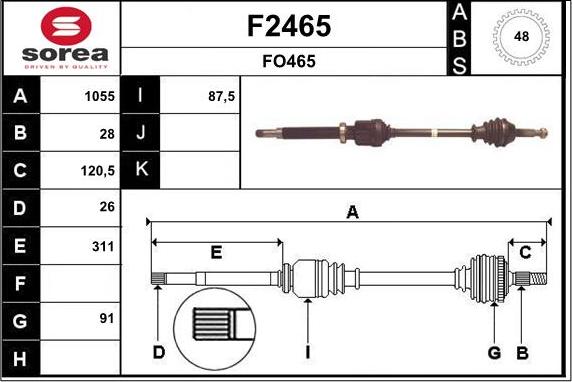 SNRA F2465 - Pogonska osovina www.molydon.hr