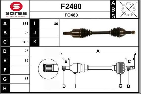 SNRA F2480 - Pogonska osovina www.molydon.hr