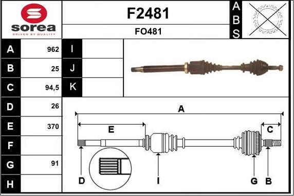 SNRA F2481 - Pogonska osovina www.molydon.hr