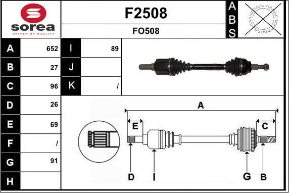 SNRA F2508 - Pogonska osovina www.molydon.hr