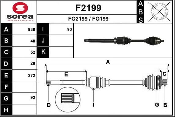 SNRA F2199 - Pogonska osovina www.molydon.hr