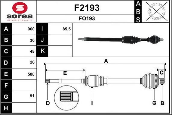 SNRA F2193 - Pogonska osovina www.molydon.hr