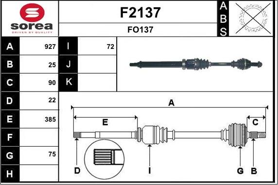 SNRA F2137 - Pogonska osovina www.molydon.hr