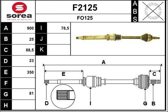 SNRA F2125 - Pogonska osovina www.molydon.hr