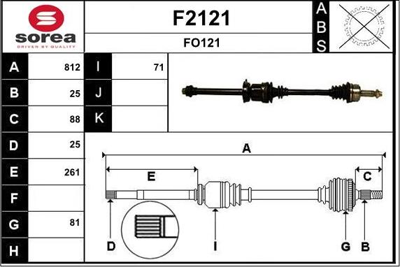 SNRA F2121 - Pogonska osovina www.molydon.hr