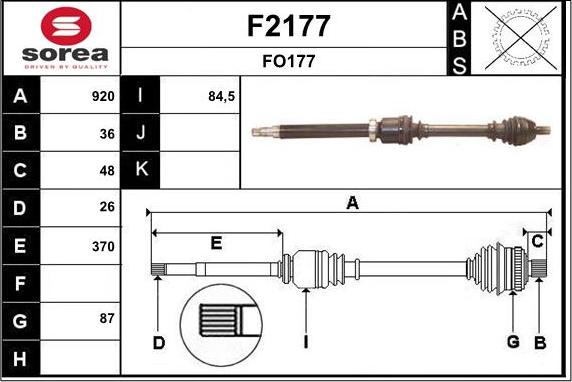 SNRA F2177 - Pogonska osovina www.molydon.hr