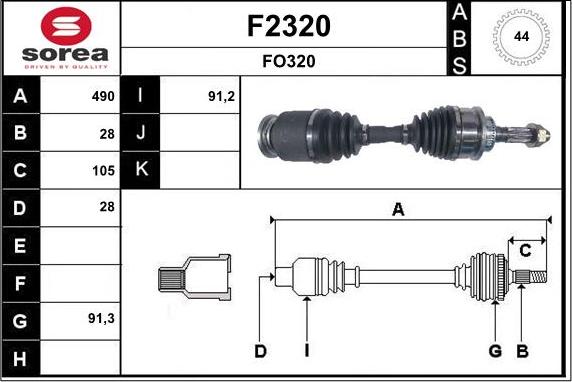 SNRA F2320 - Pogonska osovina www.molydon.hr