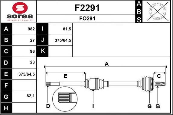 SNRA F2291 - Pogonska osovina www.molydon.hr