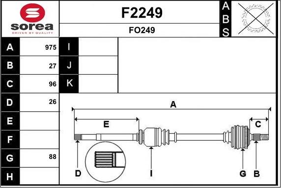 SNRA F2249 - Pogonska osovina www.molydon.hr