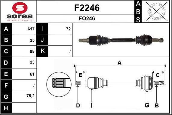 SNRA F2246 - Pogonska osovina www.molydon.hr