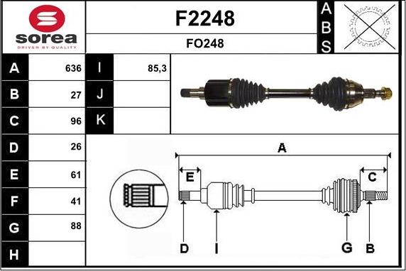 SNRA F2248 - Pogonska osovina www.molydon.hr