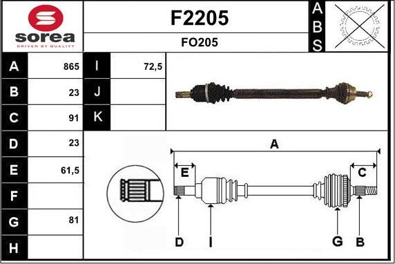 SNRA F2205 - Pogonska osovina www.molydon.hr