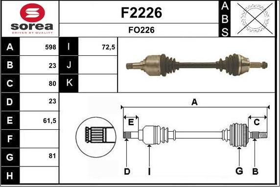 SNRA F2226 - Pogonska osovina www.molydon.hr