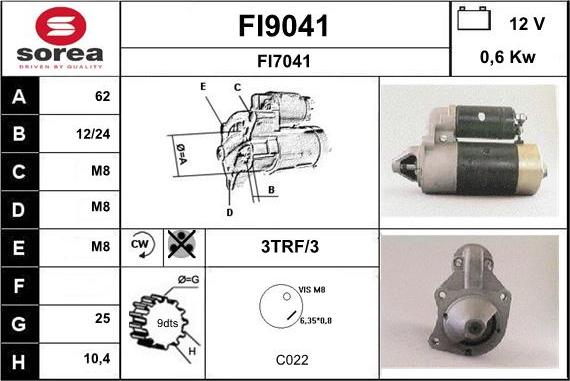 SNRA FI9041 - Starter www.molydon.hr