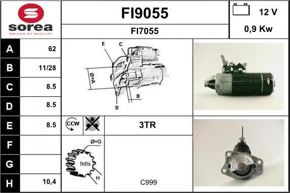 SNRA FI9055 - Starter www.molydon.hr