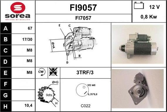 SNRA FI9057 - Starter www.molydon.hr