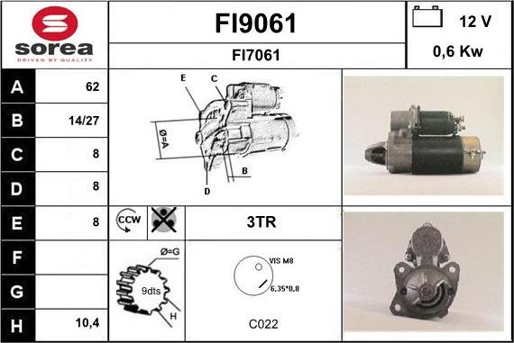 SNRA FI9061 - Starter www.molydon.hr