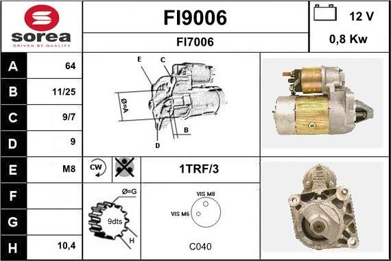 SNRA FI9006 - Starter www.molydon.hr