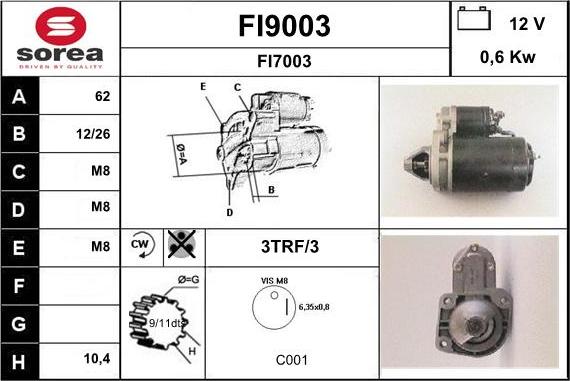 SNRA FI9003 - Starter www.molydon.hr