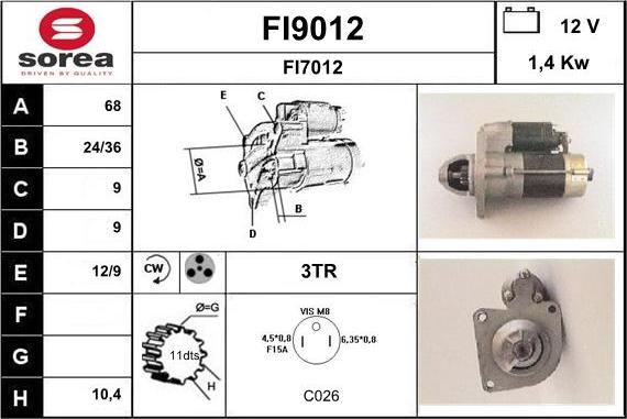 SNRA FI9012 - Starter www.molydon.hr