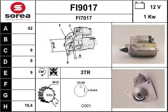 SNRA FI9017 - Starter www.molydon.hr