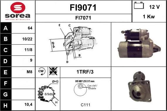 SNRA FI9071 - Starter www.molydon.hr