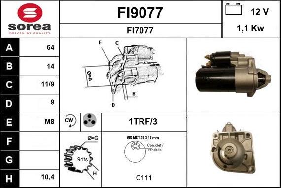 SNRA FI9077 - Starter www.molydon.hr