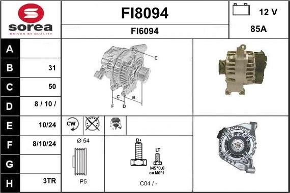 SNRA FI8094 - Alternator www.molydon.hr