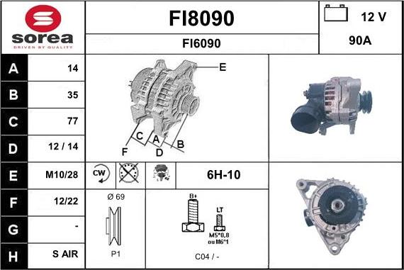 SNRA FI8090 - Alternator www.molydon.hr