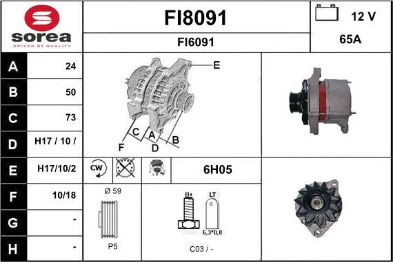 SNRA FI8091 - Alternator www.molydon.hr