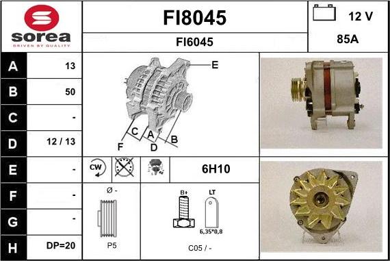 SNRA FI8045 - Alternator www.molydon.hr