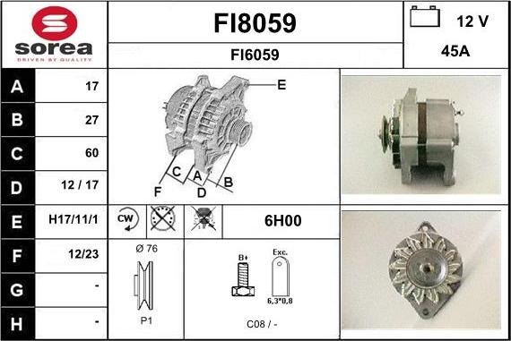 SNRA FI8059 - Alternator www.molydon.hr