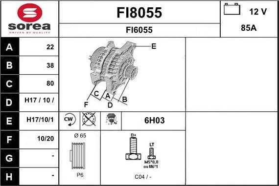 SNRA FI8055 - Alternator www.molydon.hr