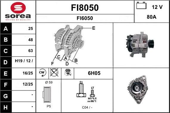 SNRA FI8050 - Alternator www.molydon.hr