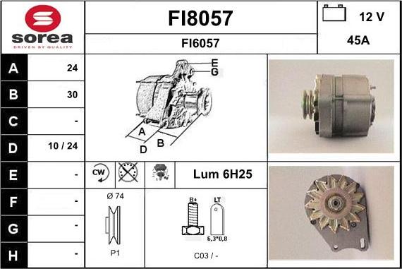 SNRA FI8057 - Alternator www.molydon.hr