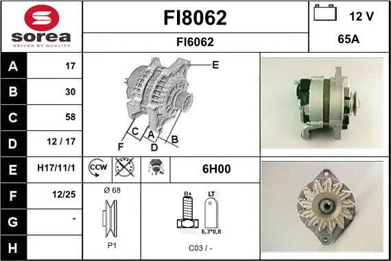 SNRA FI8062 - Alternator www.molydon.hr