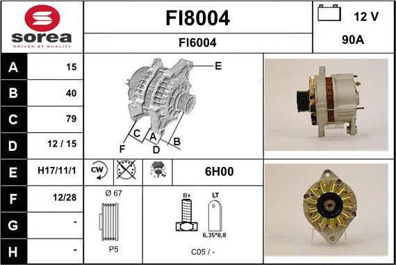 SNRA FI8004 - Alternator www.molydon.hr