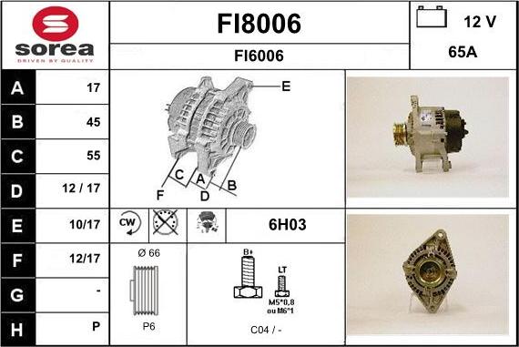 SNRA FI8006 - Alternator www.molydon.hr