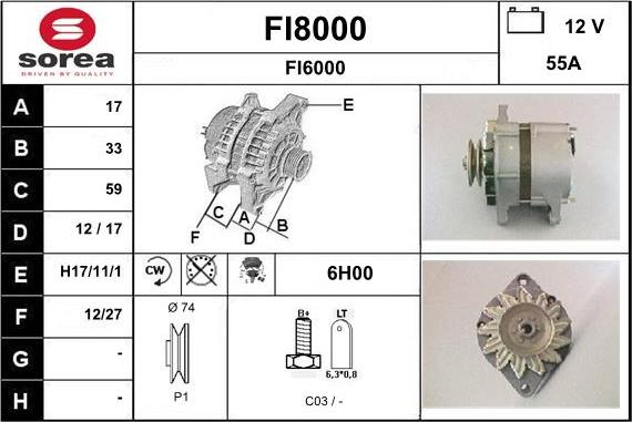 SNRA FI8000 - Alternator www.molydon.hr