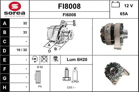 SNRA FI8008 - Alternator www.molydon.hr